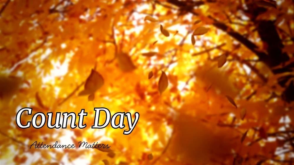  count day words on a fall background